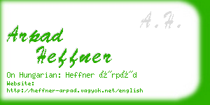 arpad heffner business card